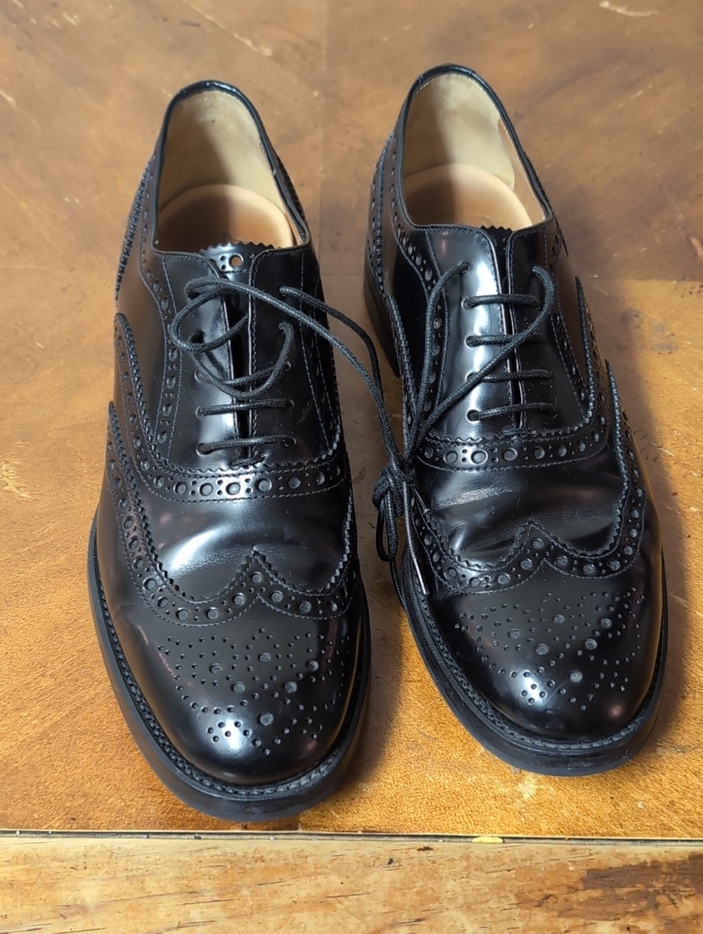 Church's Black Leather Brogue Oxfords